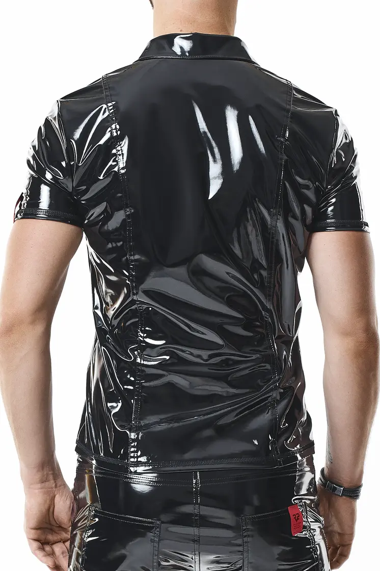 PVC Herren Polo Shirt RMRoccoPVC schwarz - 2XL
