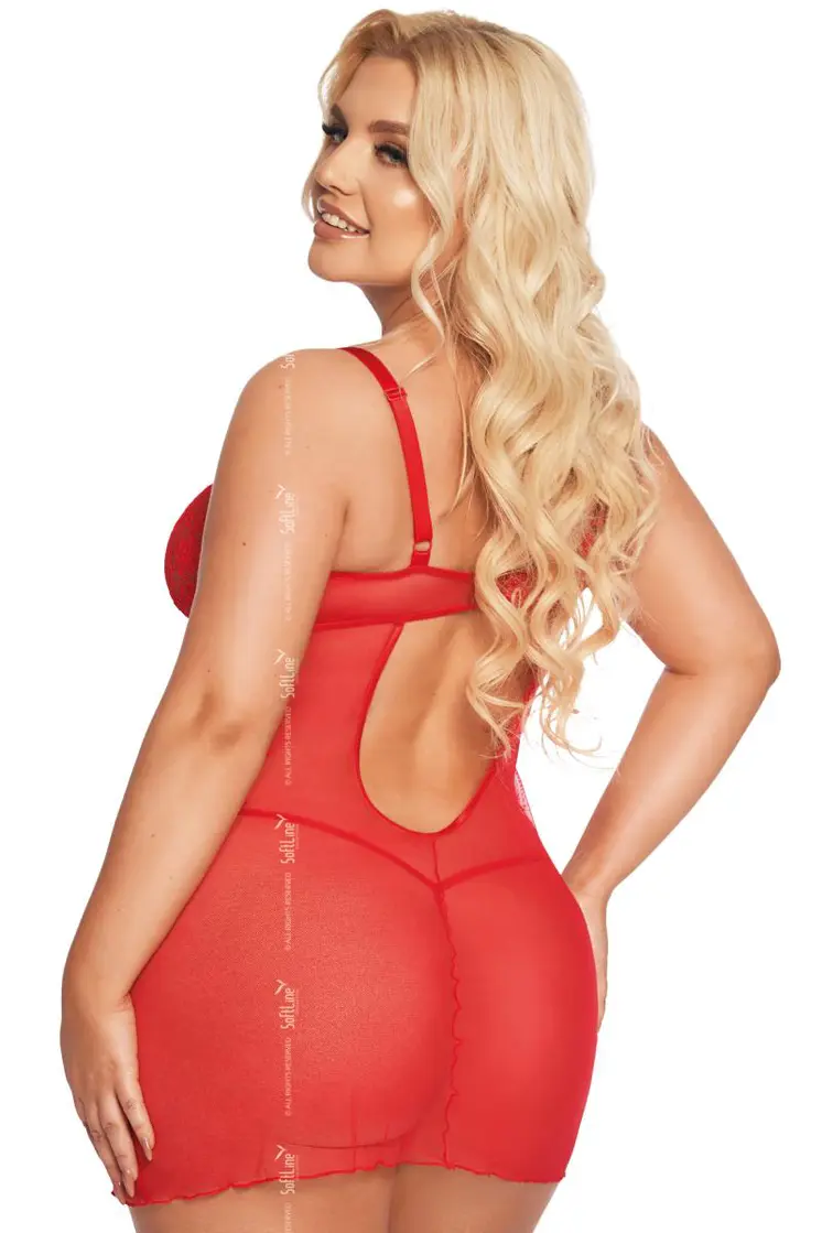 rotes Chemise 1890 - 3XL