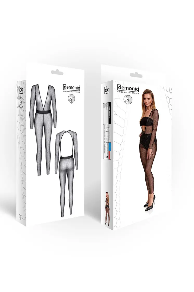 schwarz/silbernes Jumpsuit STEdvige001 - XXL