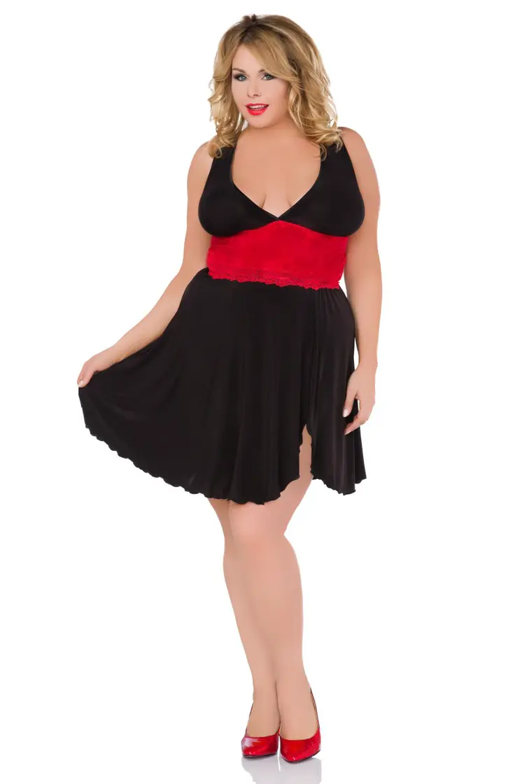 schwarz/rotes Chemise Z/5036 - 54/56