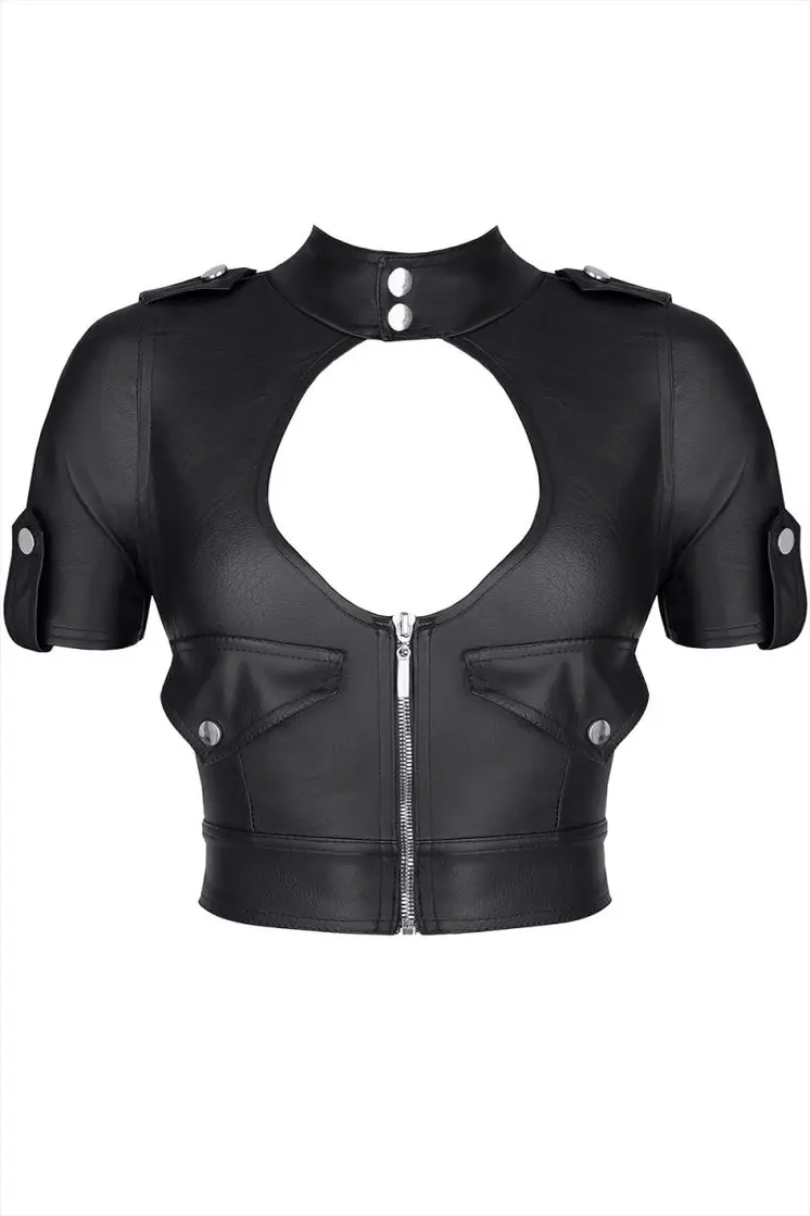 schwarzes Damen-Top BREnrica001 - XXL