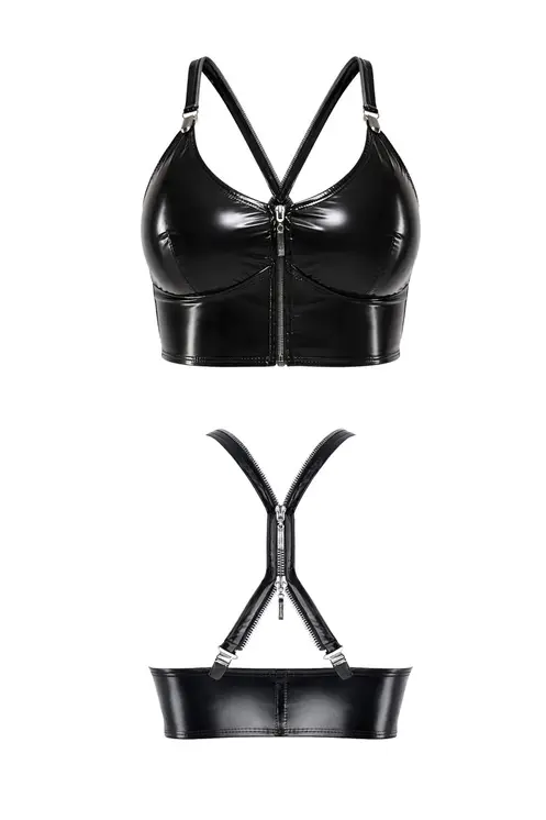 schwarzes Damen-Top DDAlice001 - 2XL