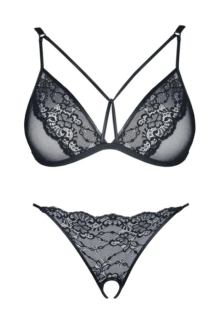 schwarzes Set Gabrielle - XXL