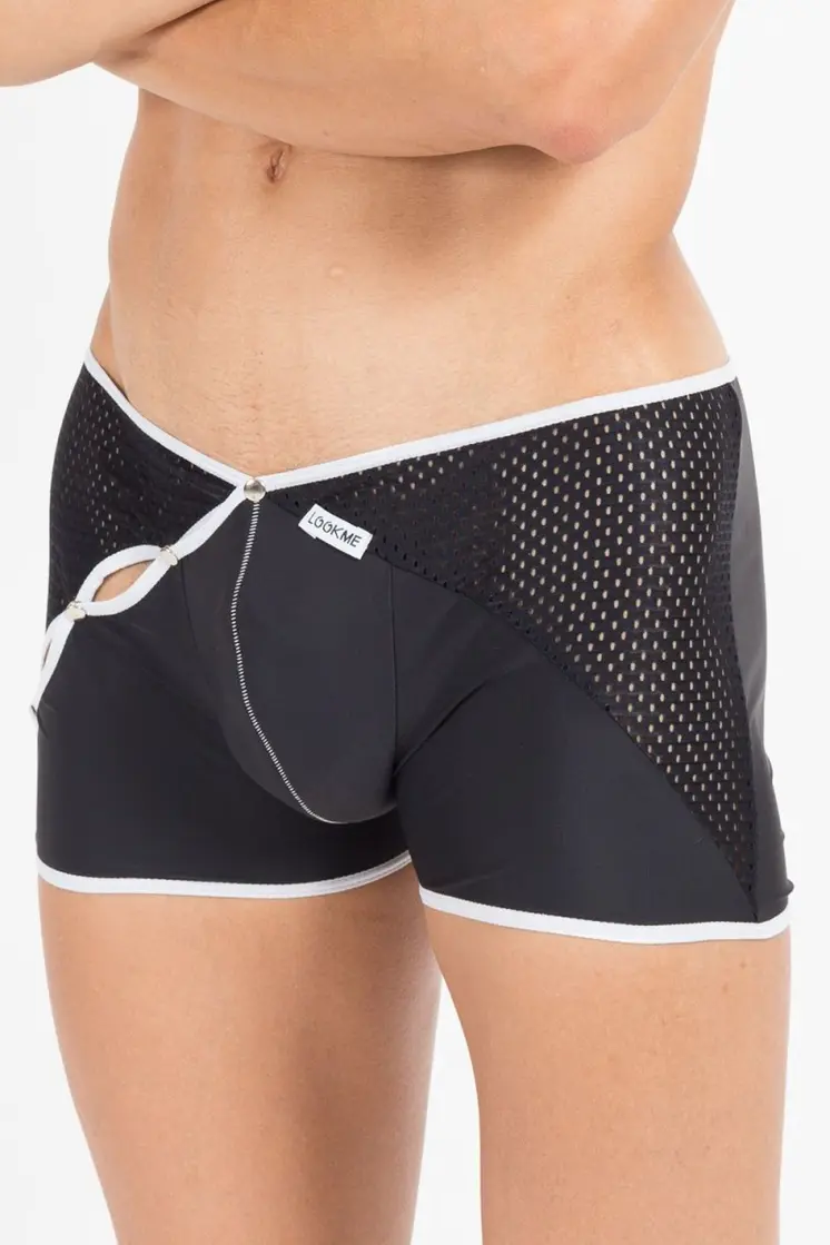 schwarz/weißer Herren-Boxer Mixing 43-67 XL von Look Me