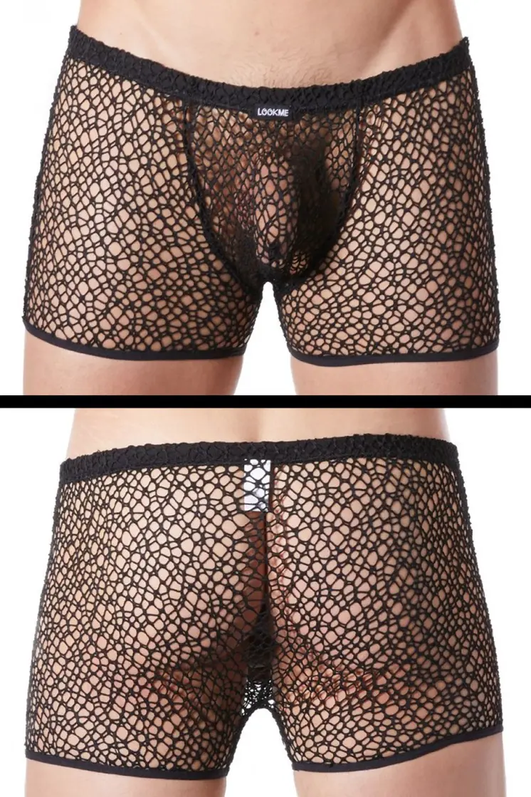 schwarze Netz Boxer Short Fetish 810-67 - XL