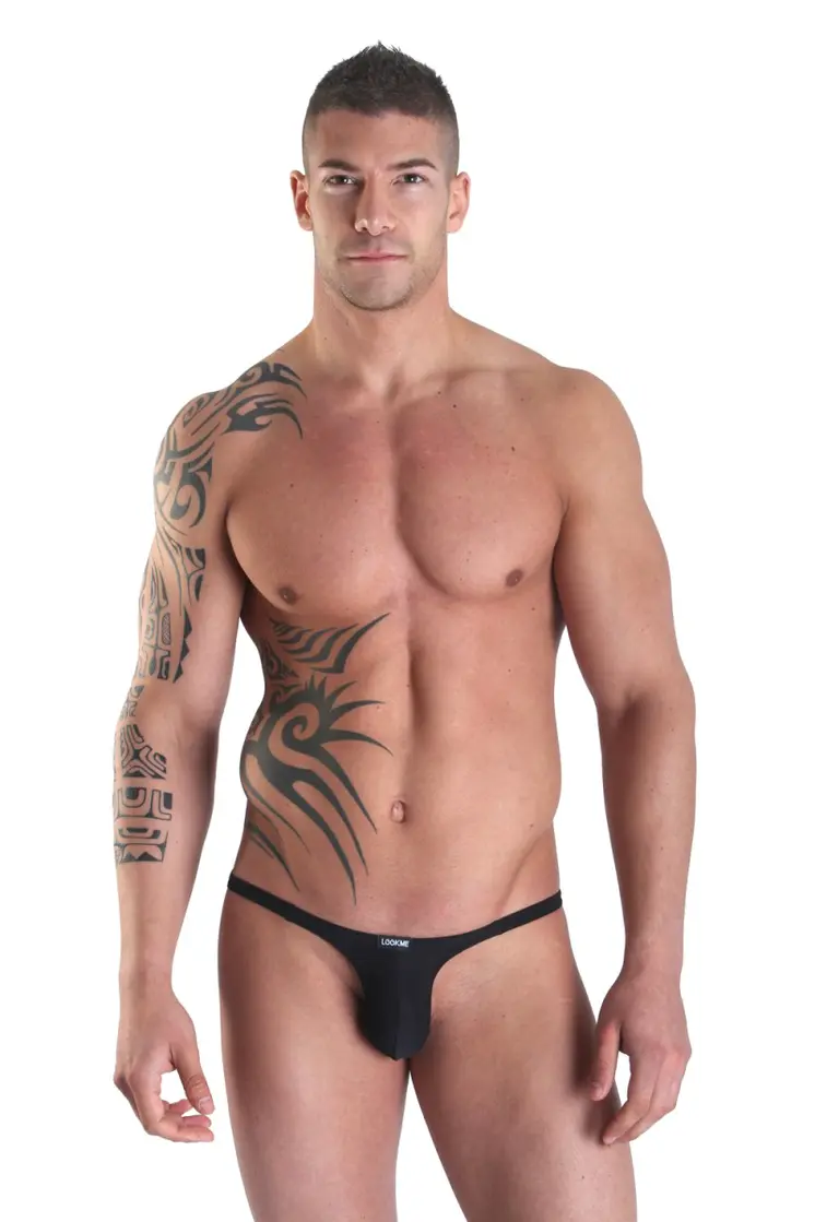 schwarzer Männer String-Tanga Sunny 96-57 XL von Look Me