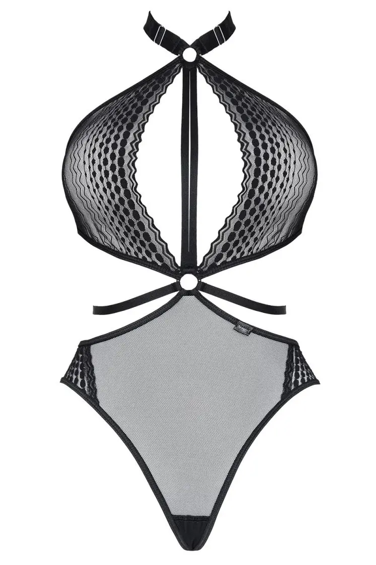 schwarzer Body ouvert LXReyna001 - XXL