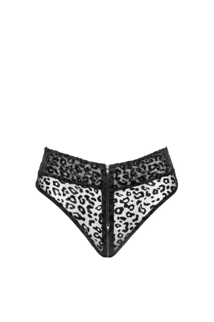 F290 Panty aus Leopardenflock - 3XL