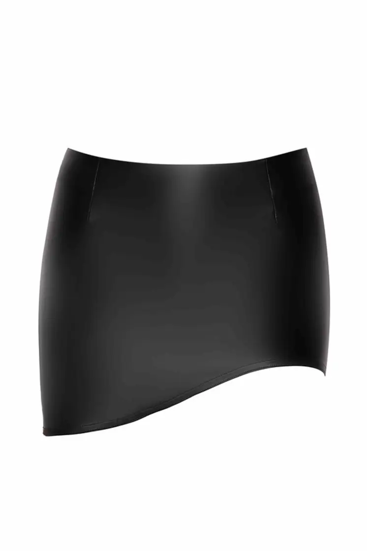 F305 scharzer Wetlook Minirock - 3XL