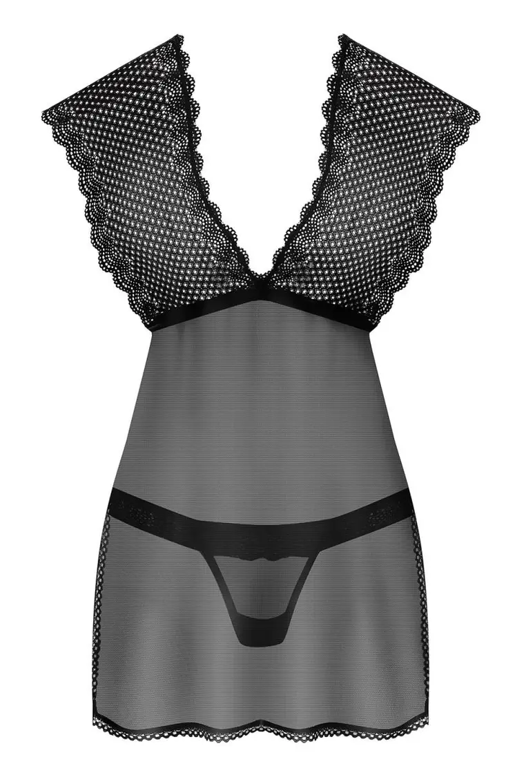 857-BAB-1 Babydoll schwarz - L/XL