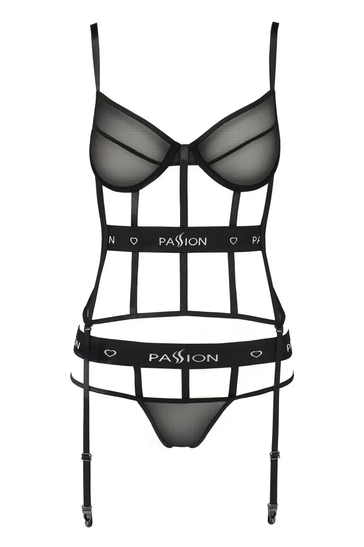 schwarzes Corset PA595627 - 2XL/3XL