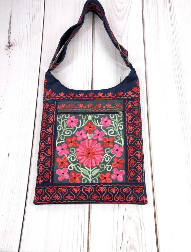 Suede Embroidered Bags