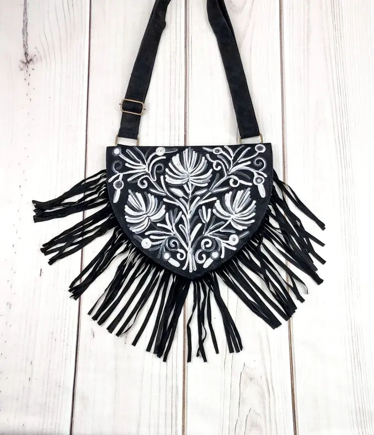 Suede Embroidered Bags