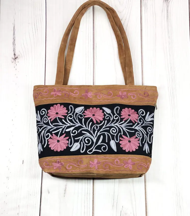 Suede Embroidered Bags