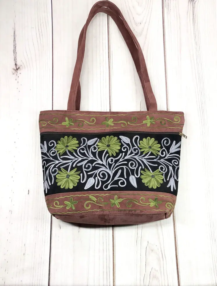 Suede Embroidered Bags