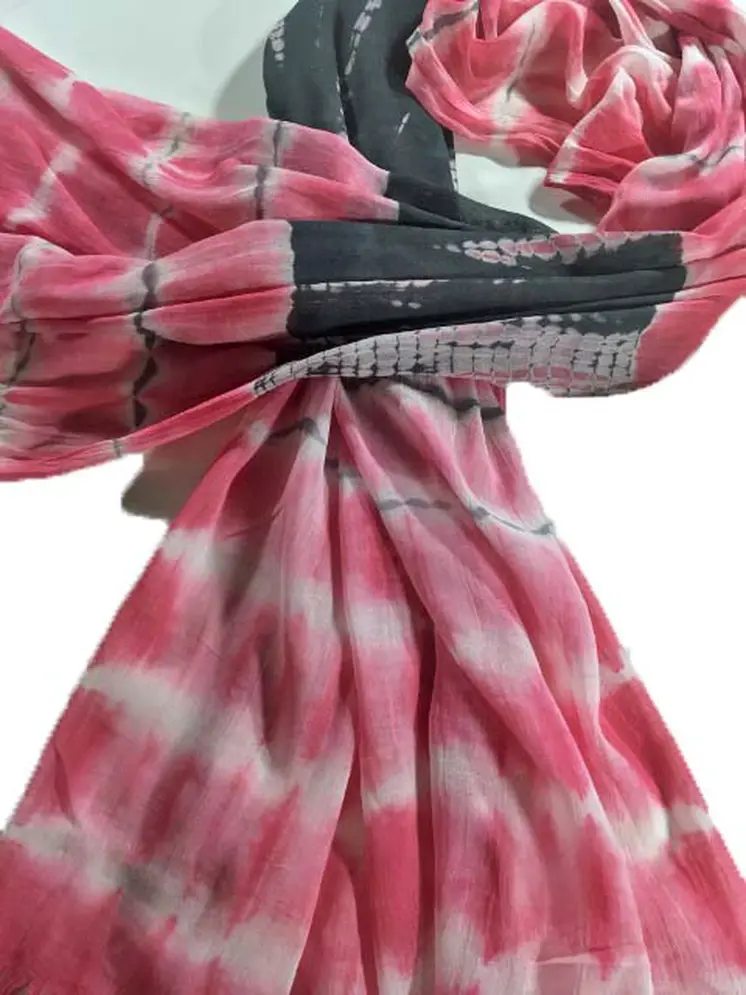 Handmade Cotton Tie-Dye Rose Scarf
