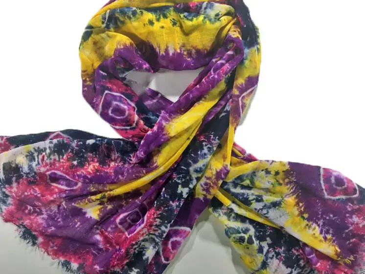 Handmade Cotton Tie-Dye Monsoon Scarf