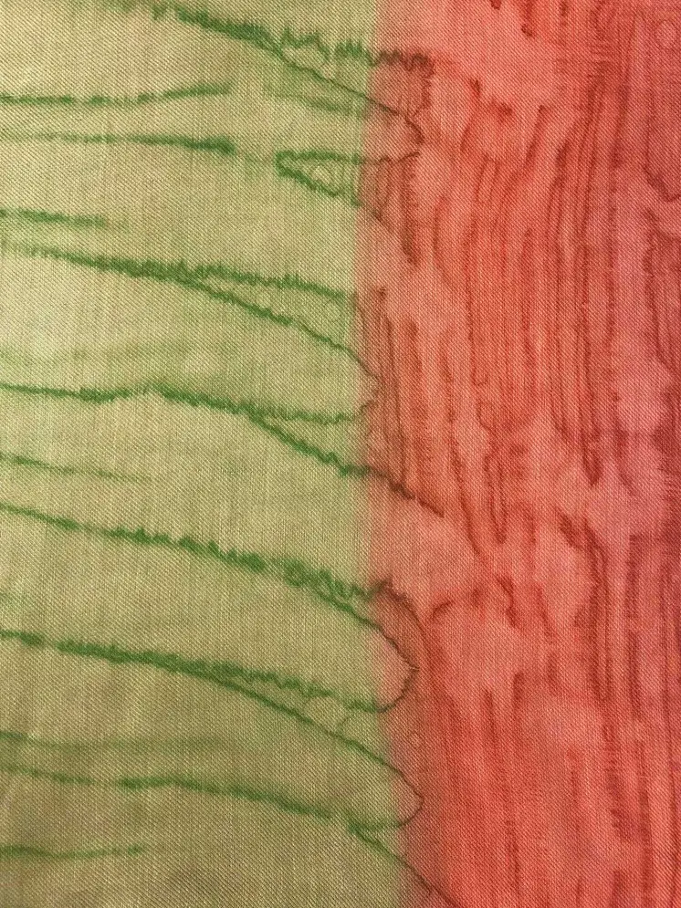 Green Modal Silk Hand Painted Watercolor Scarf