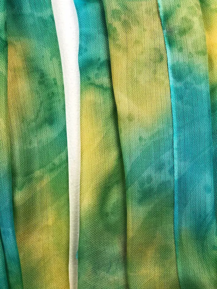 Lime Green Modal Silk Hand Painted Watercolor Scarf