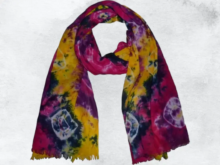 Handmade Cotton Tie-Dye Monsoon Scarf