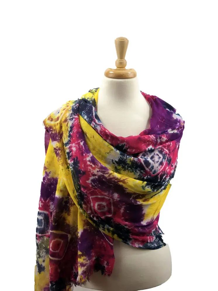Handmade Cotton Tie-Dye Monsoon Scarf