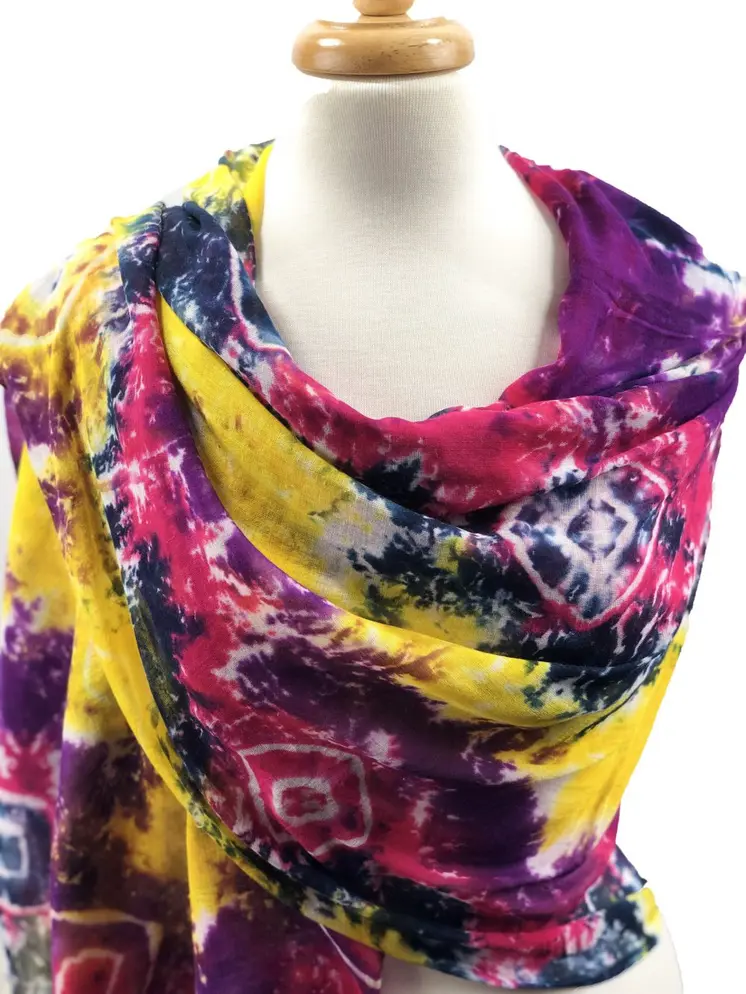 Handmade Cotton Tie-Dye Monsoon Scarf