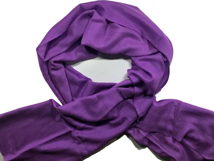 Purple Featherlight Solid Wool Scarf