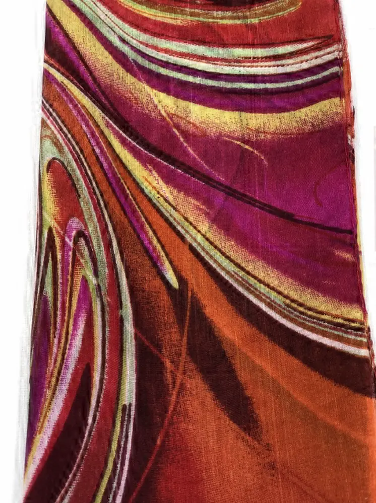 Crimson Silk Scarf