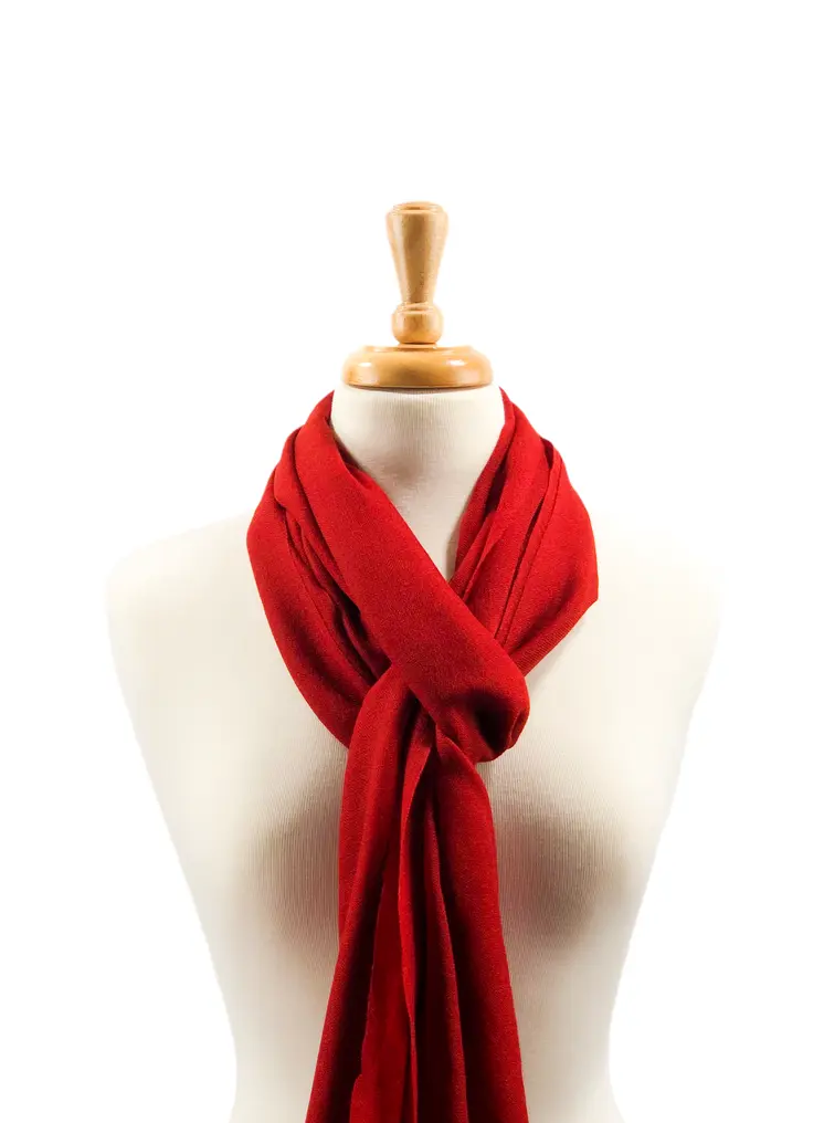 Maroon Featherlight Wool Solid Scarf