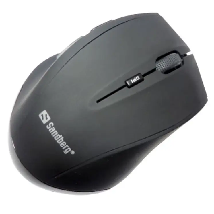 Sandberg (630-06) Wireless Optical Mouse, 1600 DPI, 5 Buttons, Black