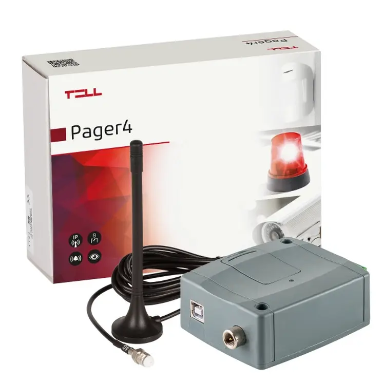 Pager4-4G.IN4.R2 - kontaktusvezérelt átjelző, mini riasztóközpont, 4G, 4 bemenet + 2 relé