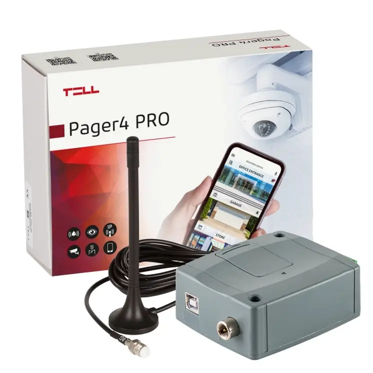 Pager4 PRO-4G.IN6.R1 - kontaktusvezérelt átjelző, mini riasztóközpont, 4G, mobilapp, 6 bemenet + 1 relé