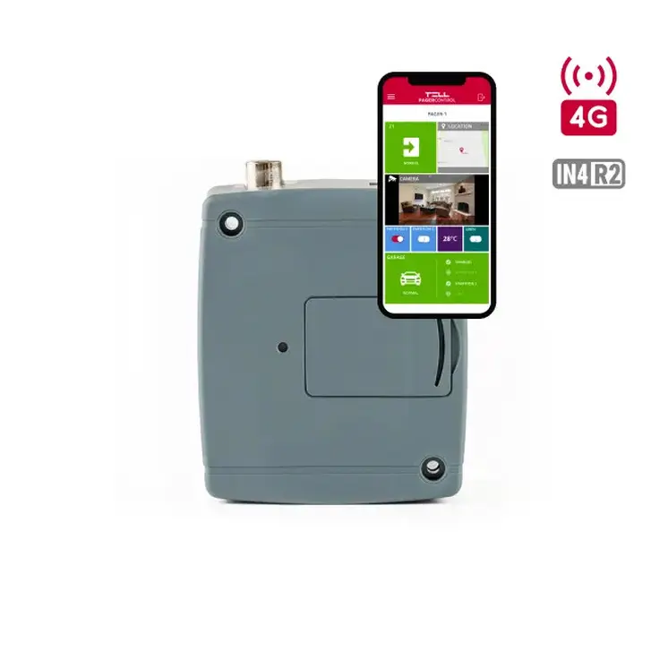 Pager7-4G.IN4.R2 - kontaktusvezérelt átjelző, mini riasztóközpont, hőmérsékletfelügyelet, 4G, mobilapp, 4 bemenet + 2 relé