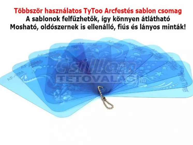 TyToo Arcfestés sablon félarc 9x13,5 cm Skorpió