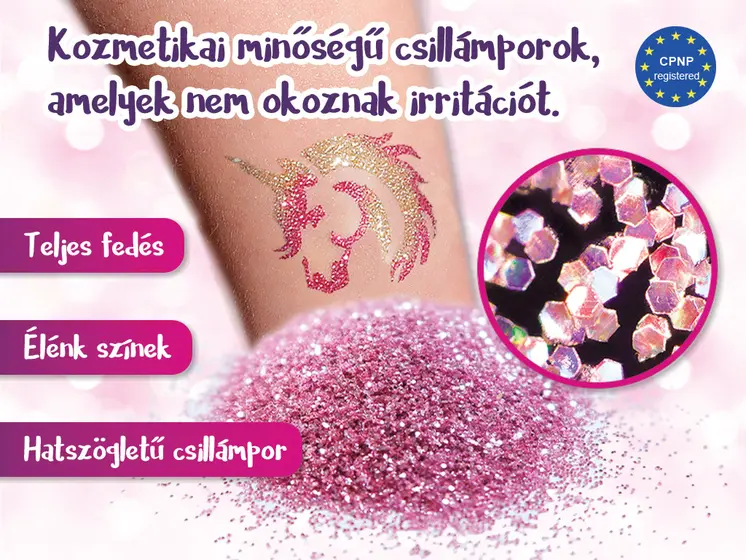 Csillámpor szett 12 x 2,5 ml hideg színek (cool colours)