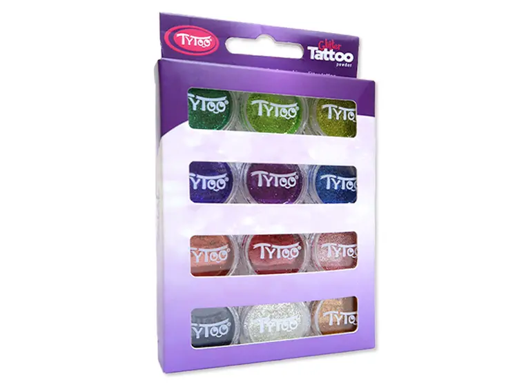 Csillámpor szett 12 x 2,5 ml alap színek (basic colours)