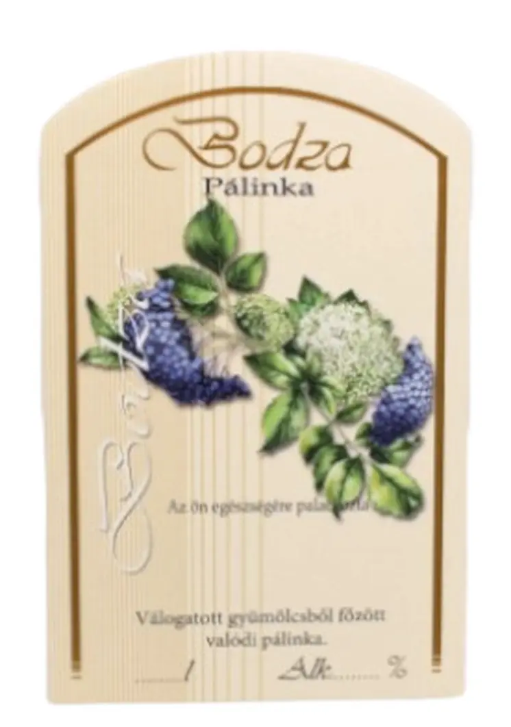 Pálinkás címke - Bodza (nagy)
