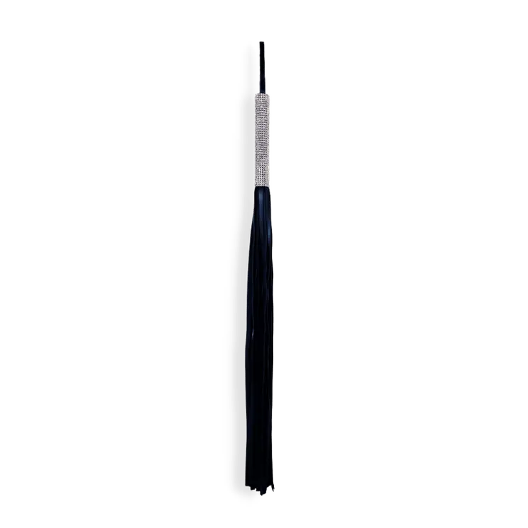 Tyche - The Black Vegan Leather Sex Whip, Spanking Toy