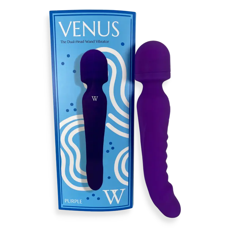 Venus - The Dual-Head Wand Vibrator/ Soft, Warming Dildo