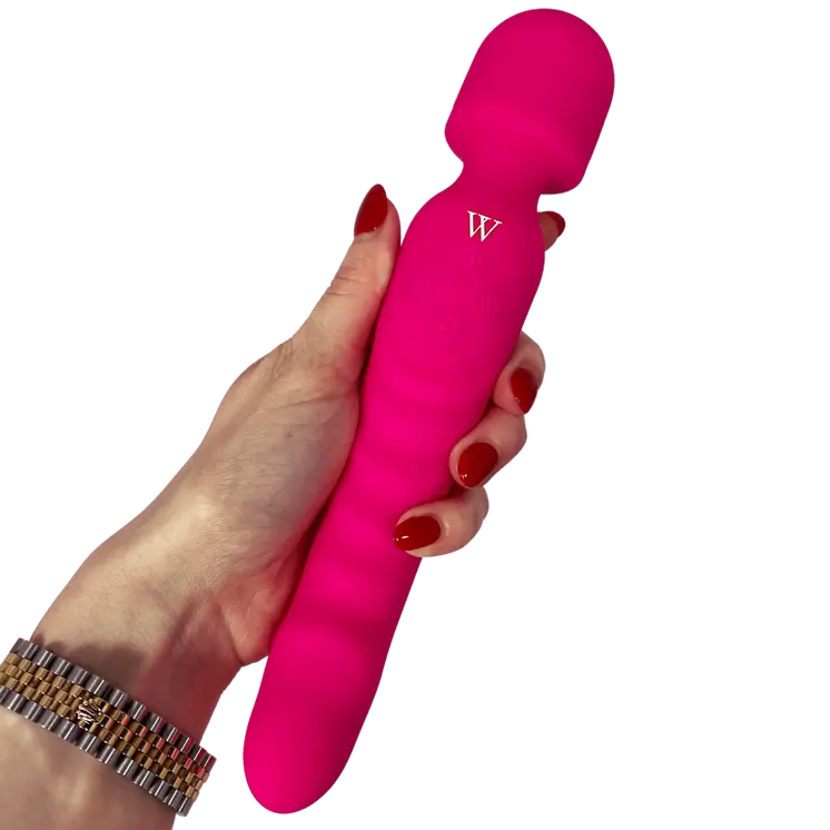 Venus - The Dual-Head Wand Vibrator/ Soft, Warming Dildo