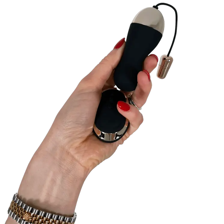 Proserpina – The Remote Controlled Black Bullet Egg Vibrator & Ben Wa Balls