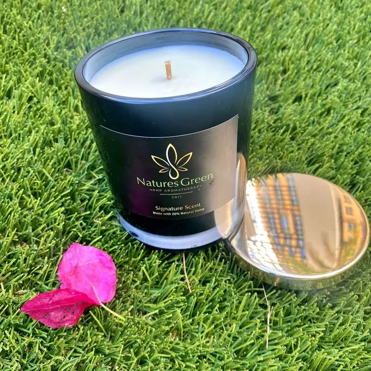 Nature's Green Hemp Candle