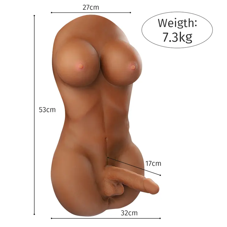 US Stock - SexDollPartner Lesbian & Bisexual XS-MA30010 Torso with Dildos