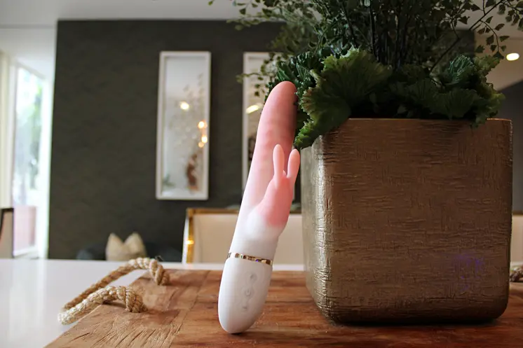 Pax - The Best Thrusting Rabbit Vibrator in Dreamy Pink and White