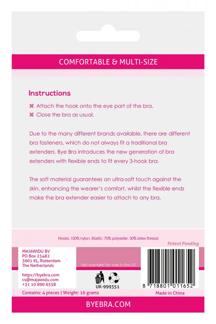 BYE BRA -  bra extensions x4 50022-2