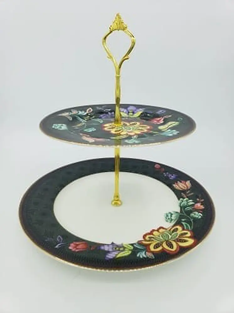 Bloom Peacock - 2 Tier Cake Stand