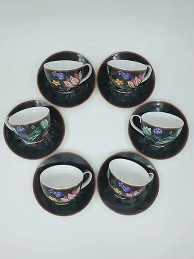 Bloom Peacock - Espresso Set (Cup and Saucer) x 6