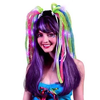 UV Reactive LED Noodle Headband Flashing Dreads