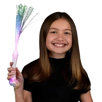 Fiber Optic Wand with Crystal Ball Assorted Colors