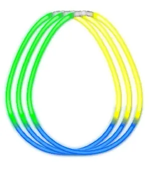 Glow Necklace Tri Color Tube of 25